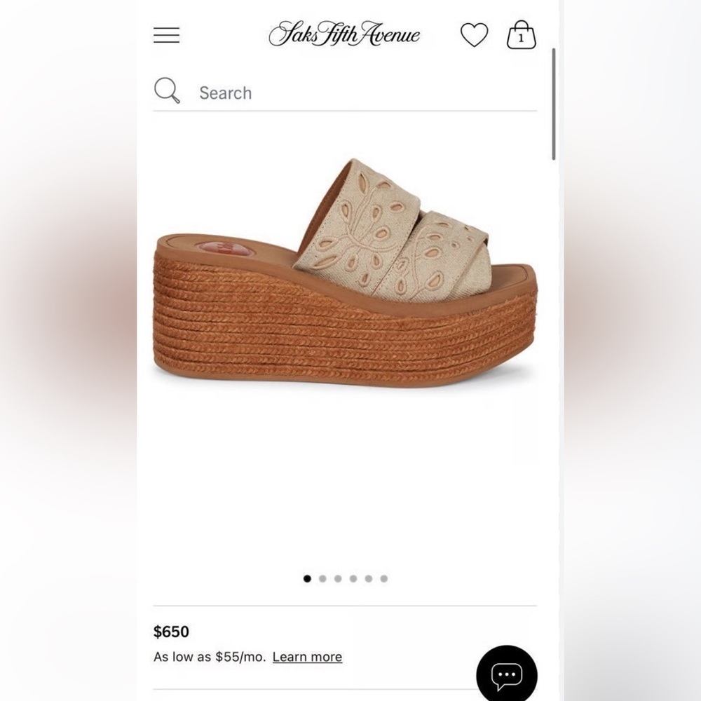 Chloe Woody Espadrille Wedge Sandal Size 41